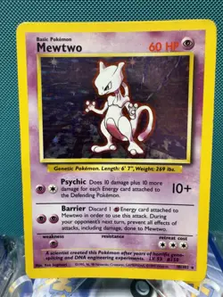 Mewtwo 10/102 Base Set Holo Rare Unlimited English WotC - Image 1