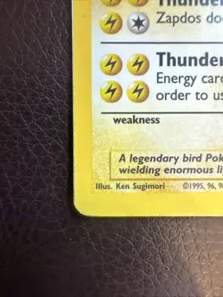 1999 Pokemon TCG Base Set Zapdos Holo Rare 16/102 LP - Image 3