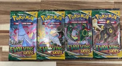 🚦Pokemon Evolving Skies 4 Packs - Complete Booster Pack Set - Sealed unweighed - Image 1