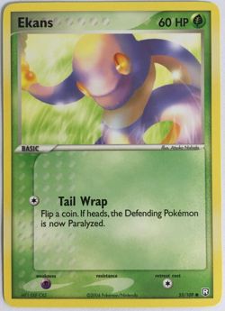 POKEMON EKANS 55/109 EX TEAM ROCKET RETURNS COMMON NEAR MINT - Image 1