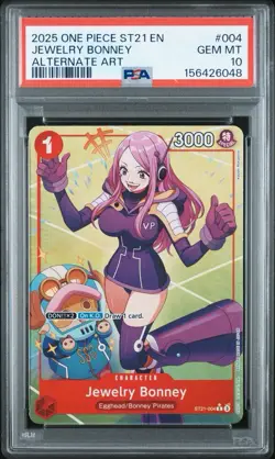 2025 One Piece ST21 Alternate Art #004 Jewelry Bonney PSA 10 GEM MINT - Image 1