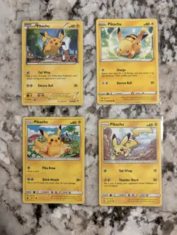 Pokemon TCG Pikachu Mixed Card Lot of 4 Near Mint English - Image 1
