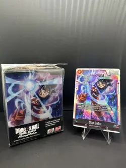 Dragon Ball Super Fusion World Goku FB01-139 SCR NM + Card Case Promo Bundle - Image 1