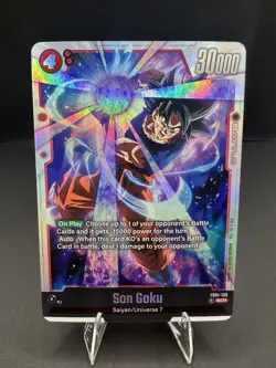 Dragon Ball Super Fusion World Goku FB01-139 SCR NM + Card Case Promo Bundle - Image 2