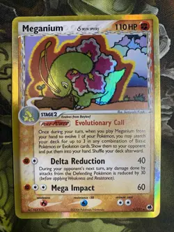 Meganium (Delta Species) 4/101 Dragon Frontiers Holo Pokemon TCG Card Lp - Image 1