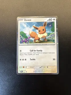 Pokemon Card Eevee Cosmos Holo SVP043 Black Star Promo Obsidian Flames 2023 NM-M - Image 2