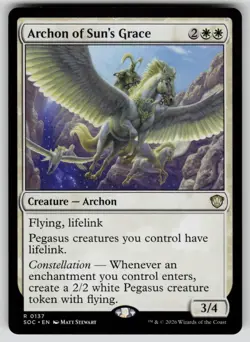 Archon of Sun's Grace Rare Commander: Secrets of Strixhaven 137 MTG NM 2026 - Image 1