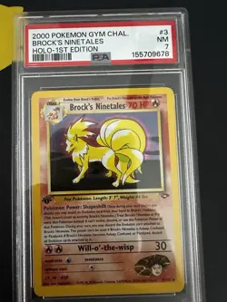 Pokemon 2000 Brock's Ninetales Gym Challenge Holo PSA 7 3/132 1st Edition - Image 1