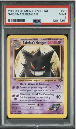 Pokemon Sabrina's Gengar Gym Challenge Unlimited Rare #29 PSA 9 Mint 📈 - Image 1