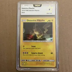 PCA 9 MINT Detective Pikachu 2019 Detective Pikachu 10/18 Holo Pokemon Card - Image 1