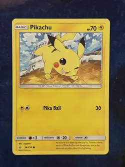 Pokemon Pikachu Common # 54/214 - Sm-Unbroken Bonds - LP - Image 1