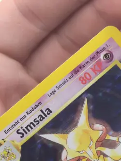 Pokemon TCG Simsala Alakazam 1/102 Holo Rare German Base Set 1999 WOTC Vintage - Image 3