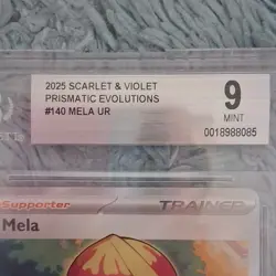 The Pokemon Company Mela Ultra Rare Holo 140/131 Prismatic Evolutions Beckett 9 - Image 2