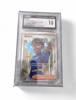 Pokemon TCG Prismatic Evolutions Amarys Ultra Rare 132/131 CGC Gem Mint 10 - Image 1