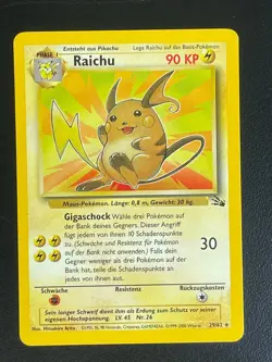 Raichu 29/62 Fossil Rare Deutsch Exc Pokemon - Image 1