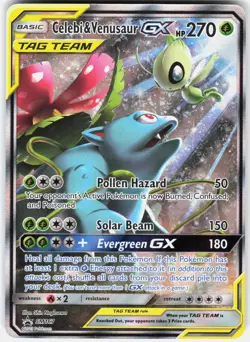 Pokemon Celebi & Venusaur GX - SM167 Holo Promo Sun & Moon Promo Pokemon NM - Image 1