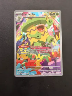 Pokemon Ludicolo Me02: Phantasmal Flames Illustration Rare Holo 095/094 Stage 2 - Image 1