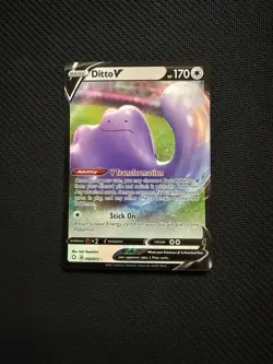 Ditto V 050/072 Holo V Rare Shining Fates Pokemon Near Mint - Image 1