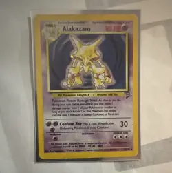 Pokemon TCG Alakazam 001/130 Base Set 2 Holo Rare 80 HP Stage 2 English - Image 1