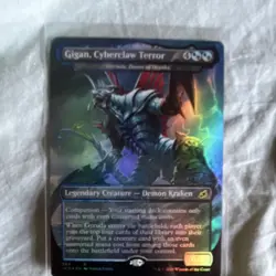 Magic: The Gathering Gigan, Cyberclaw Terror Legendary Ikoria Foil Borderless - Image 1
