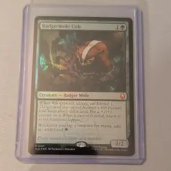 Avatar: The Last Airbender MTG Badgermole Cub Mythic Foil Green #0167 - Image 3