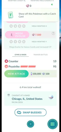 Pokemon Go Shiny Legendary Mewtwo ( Chicago Background) ( MAX CP ) - Image 2