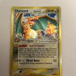 Pokemon TCG Charizard (Delta Species) 4/100 Crystal Guardians Holo Card - Image 5
