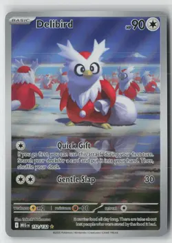 Delibird 152/132 Illustration Rare Mega Evolution Pokemon Holo Near Mint - Image 1