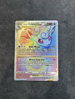 Pokemon TCG Alolan Vulpix VSTAR 197/195 Silver Tempest Set Near Mint - Image 1