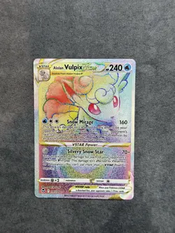 Pokemon TCG Alolan Vulpix VSTAR 197/195 Silver Tempest Set Near Mint - Image 5