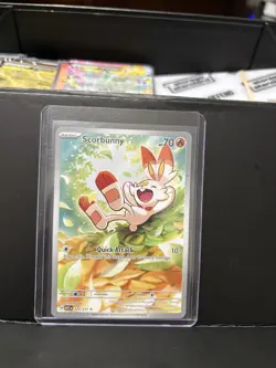 Scorbunny 225/217 Ascended Heroes Pokemon TCG Illustration Rare Holo NM - Image 1