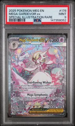 2025 POKEMON MEG EN-MEGA EVOLUTION #178 MEGA GARDEVOIR EX PSA 9 - Image 1