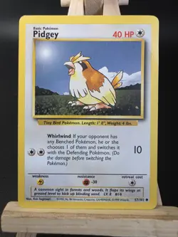 Pokemon TCG Pidgey Base Set 57/102 Regular MP - Image 1