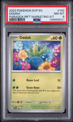 Oddish 102 Svp En-sv Black Star Promo Pokemon PSA 8 - Image 1