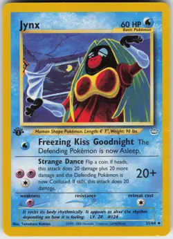 Jynx 31/64 Uncommon Neo Revelation Pokemon 1st Edition Lightly Played - Image 1