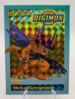 Digimon Digital Monsters 1999 Trading Card Bandai #54 Holo MetalGreymon - Image 1