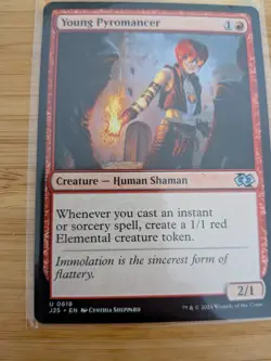 MTG Young Pyromancer 0618 J25 Foundations M/NM Free UK P&P - Image 1