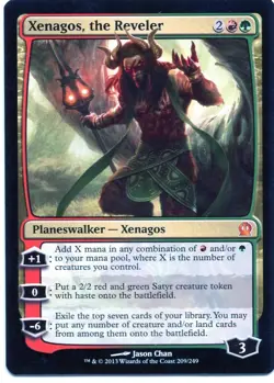 Magic the Gathering **Xenagos, the Reveler** Theros - Planeswalker - NM -Mythic - Image 1