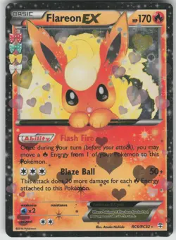 Pokemon TCG Flareon EX Ultra Rare Generations: Radiant Collection RC6/RC32 - Image 1