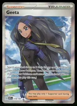 Pokemon Cards Geeta 218/197 Obsidian Flames Ultra Rare NM - Image 1