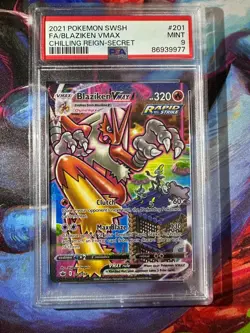 Blaziken VMAX Alternate Art 201/198 Chilling Reign PSA 9! Mint Pokemon TCG - Image 1