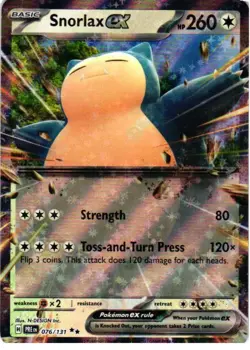 Snorlax ex 076/131 Holo Double Rare Prismatic Evolutions Pokemon Near Mint - Image 1