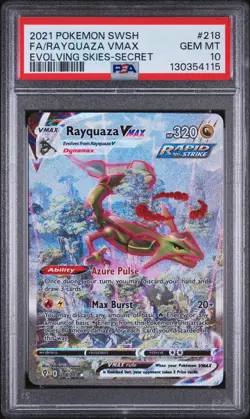 2021 POKEMON SWORD & SHIELD EVOLVING SKIES SECRET FULL ART/RAYQUAZA VMAX PSA 10 - Image 1