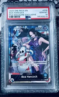 One Piece CCG Boa Hancock PSA Magazine Exclusive Promo OP07-038 PSA 10 Gem Mint - Image 3