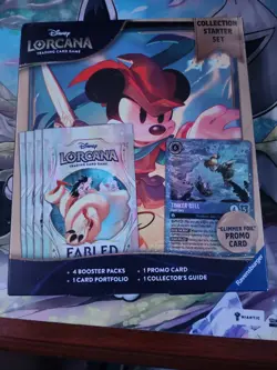 Disney Lorcana Fabled Collection Starter Set Glimmer Tinkerbell Promo New Sealed - Image 1