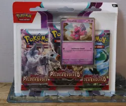 Paldea Evolved S&V SV Triple Blister Pokemon Cards Tinkatink 3X Booster Pack NEW - Image 1