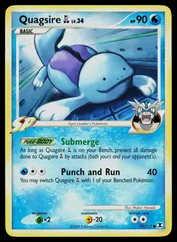 Pokemon Card Quagsire GL 76/111 Rising Rivals Common - Image 1