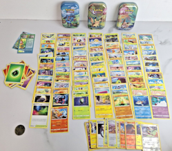 Pokemon TCG Card Bundle Energy Shiny Job Lot With Tins J3262 - Image 1