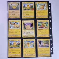 Pokemon Cards X9 Pikachu from various Sets - Image 1