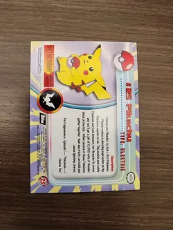 Pokemon Topps TV Animation Edition #25 Pikachu! Black Logo! - Image 2